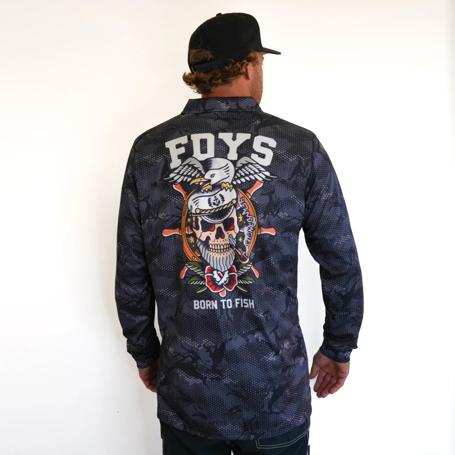 Reeflex Fishing Jersey - Charcoal Camo
