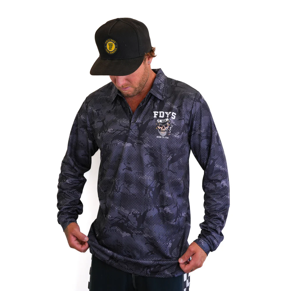 Reeflex Fishing Jersey - Charcoal Camo - Image 2