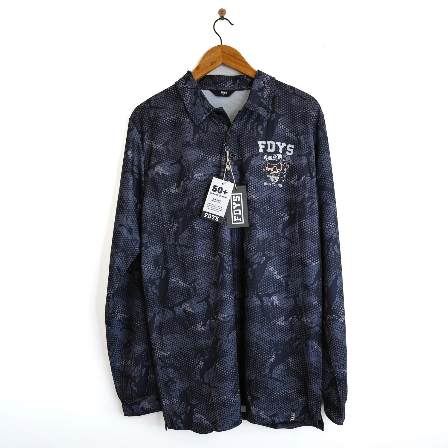 Reeflex Fishing Jersey - Charcoal Camo - Image 5