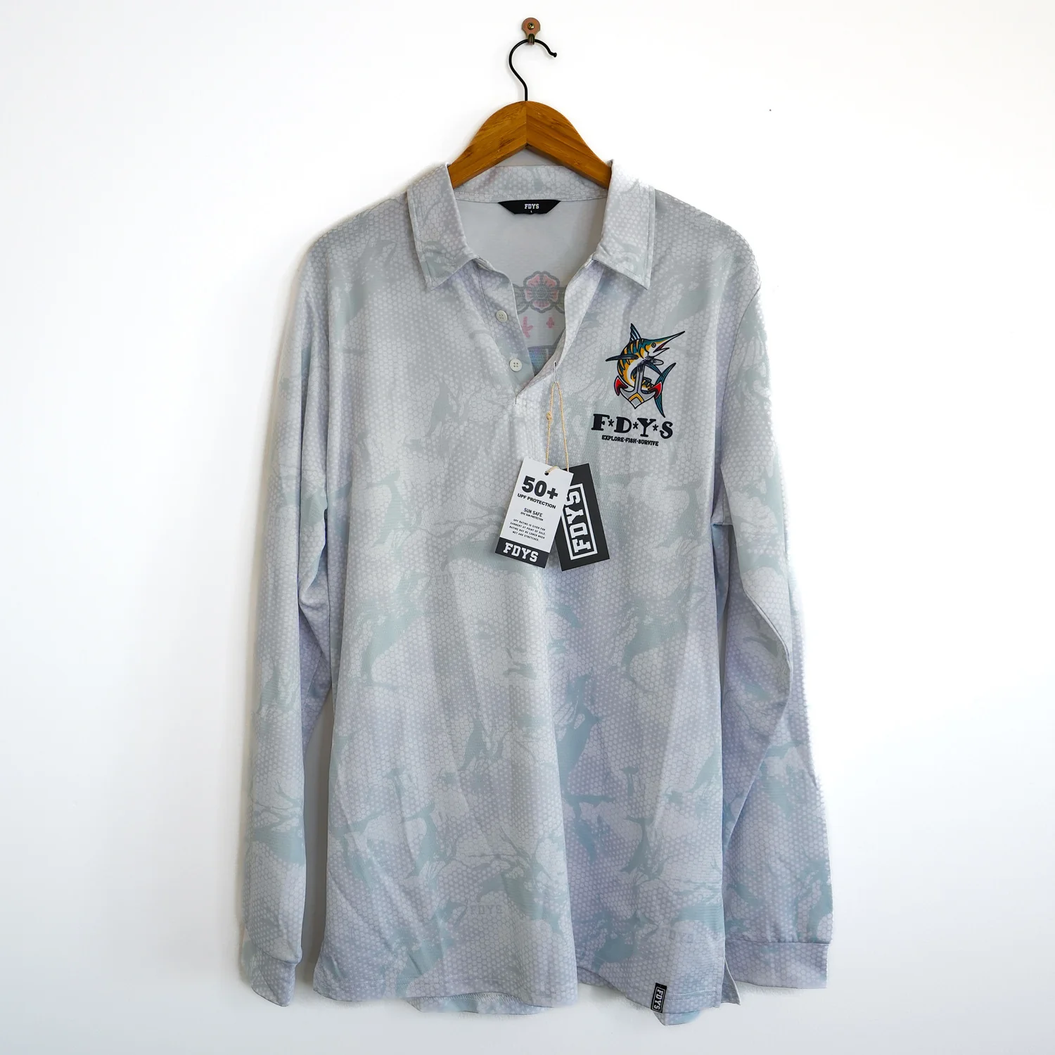 Reeflex Fishing Jersey - White Camo - Image 6