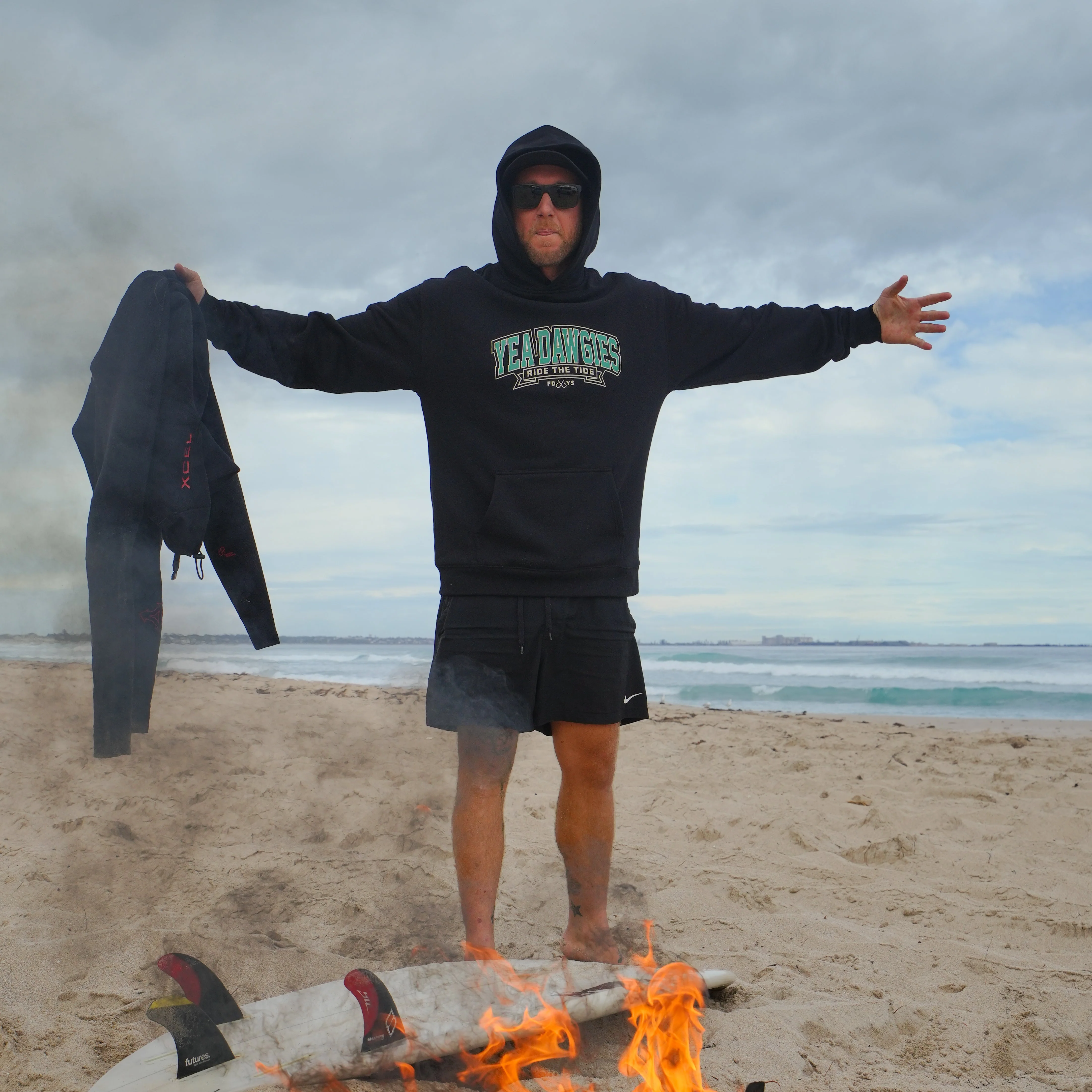 Ride the Tide Hood - Black
