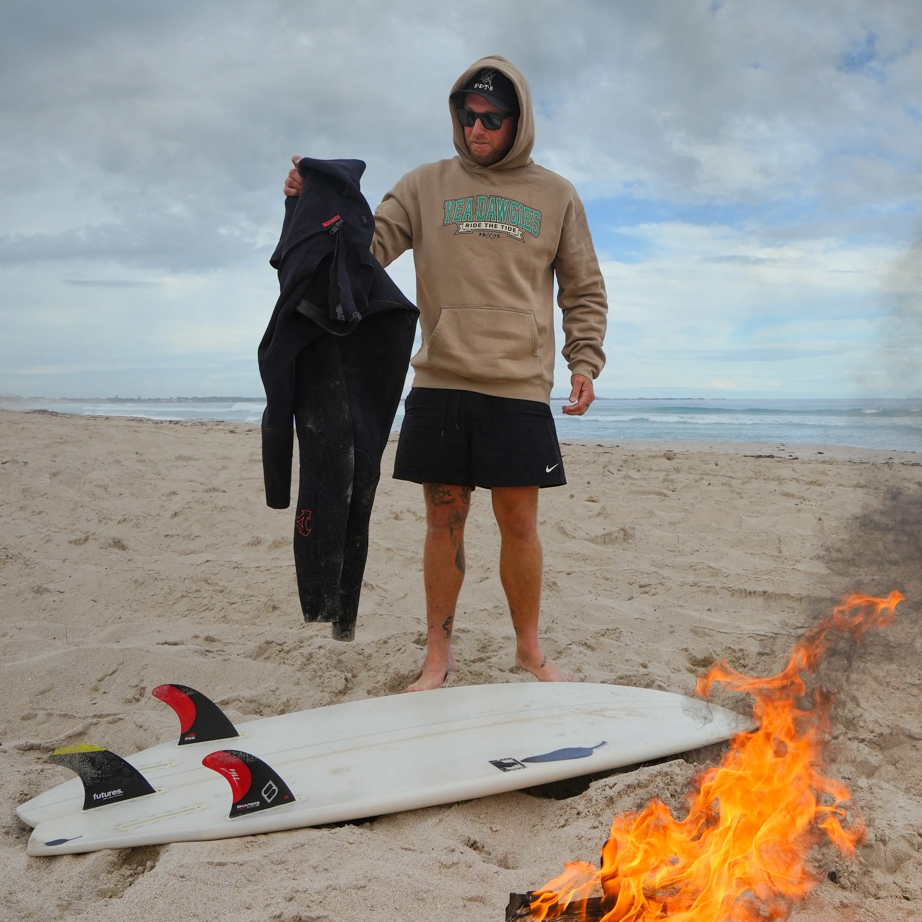 Ride the Tide Hood - Sand