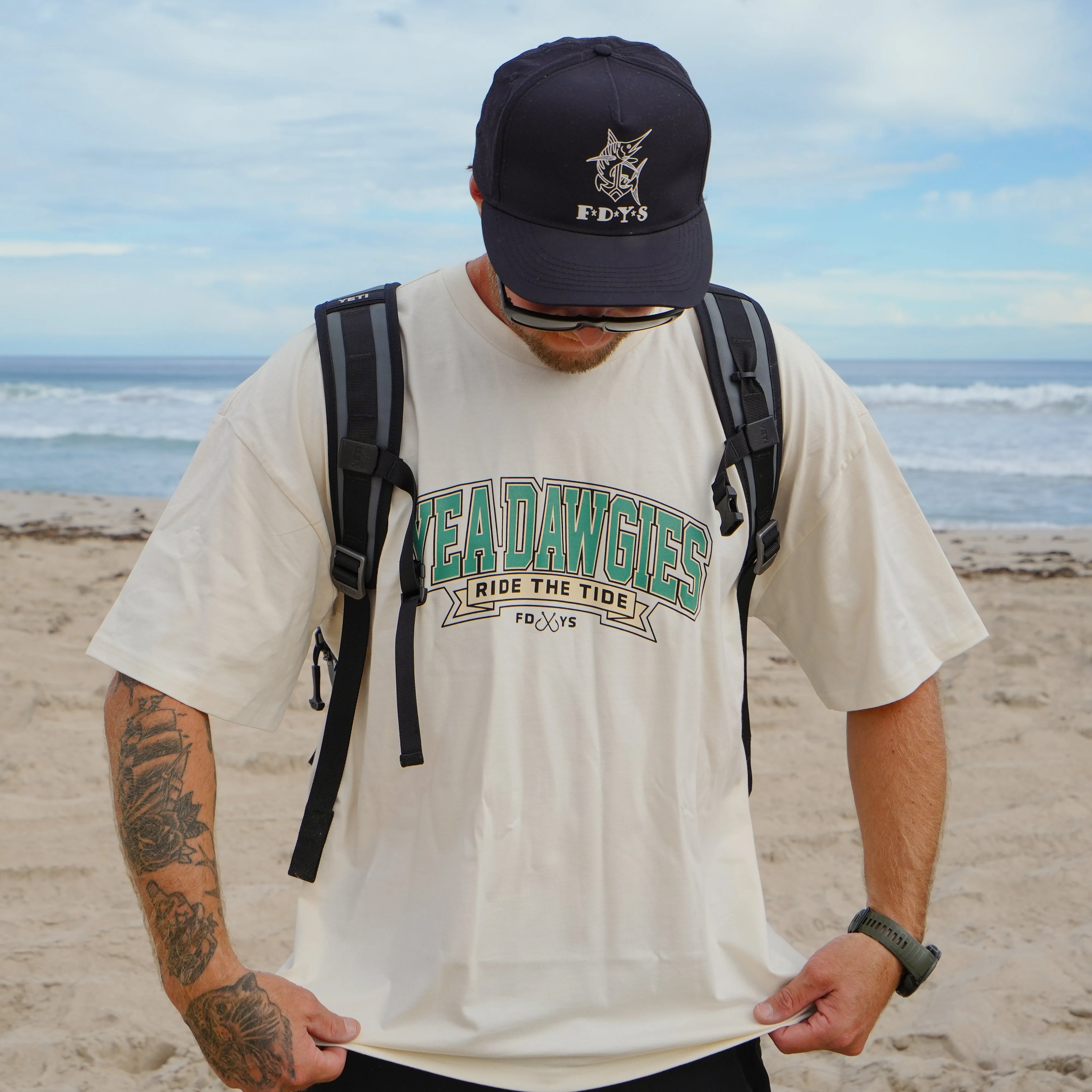 Ride the Tide Oversized Tee - Beige